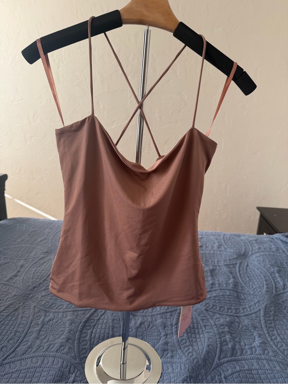 Hello Molly Mocha Cowl Neck Strappy Camisole